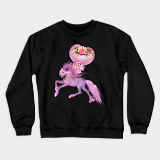 Wonderful fantasy foal with hearts Crewneck Sweatshirt